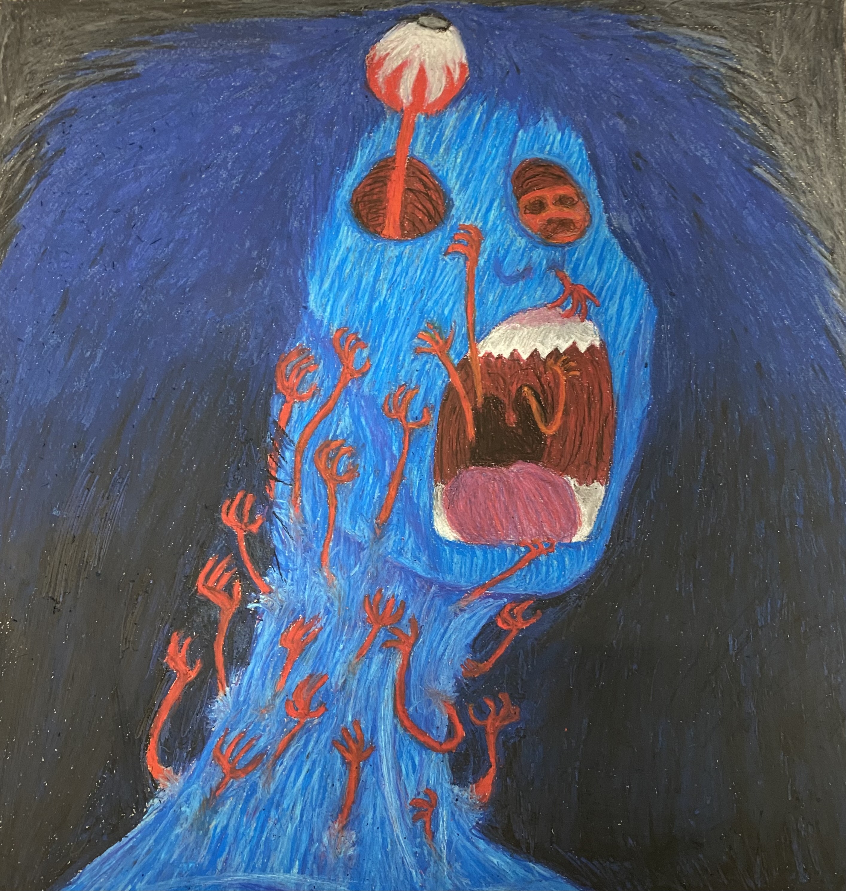 Veins, Oil Pastels, 2025